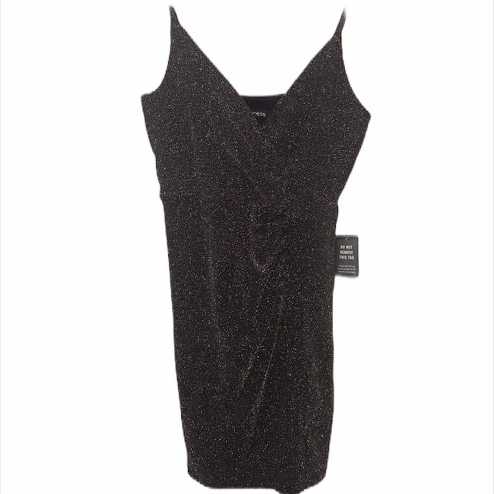 Express metallic dress NWT Sprakle mini dress